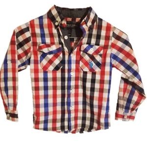 U.S. Polo Assn boys button down shirt. Size 4.